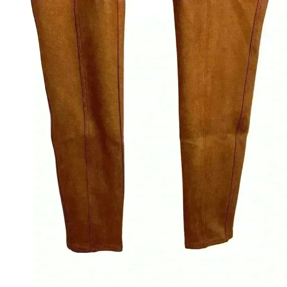 SPANX Faux Suede Leggings High Rise Rich Caramel Size Medium - Picture 5 of 12